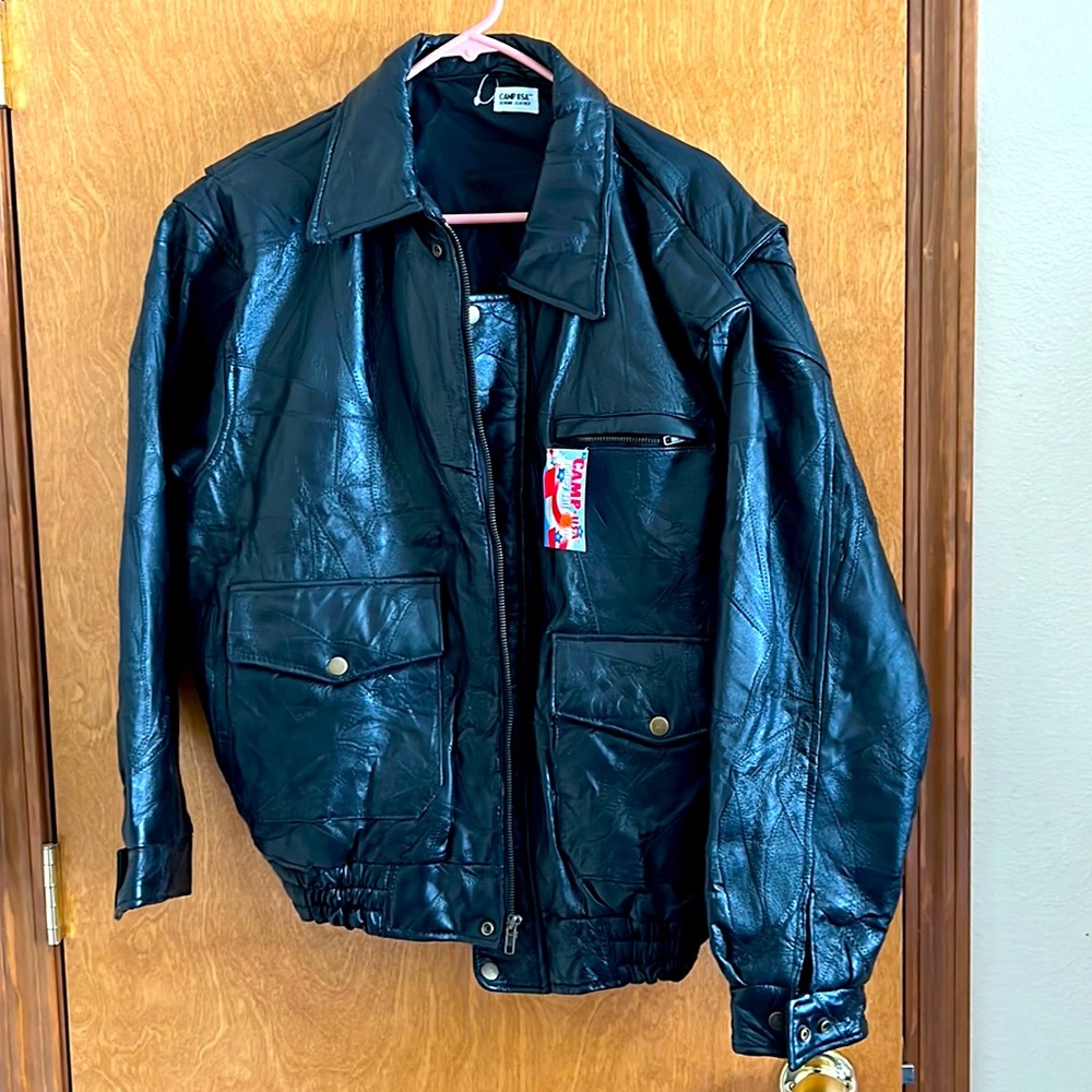 Mens Genuine Leather Jacket Medium Brand New